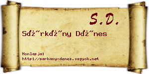 Sárkány Dénes névjegykártya